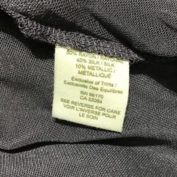 Free People Black & Gold Metallic Ruffle Tunic - Picture 7 of 8